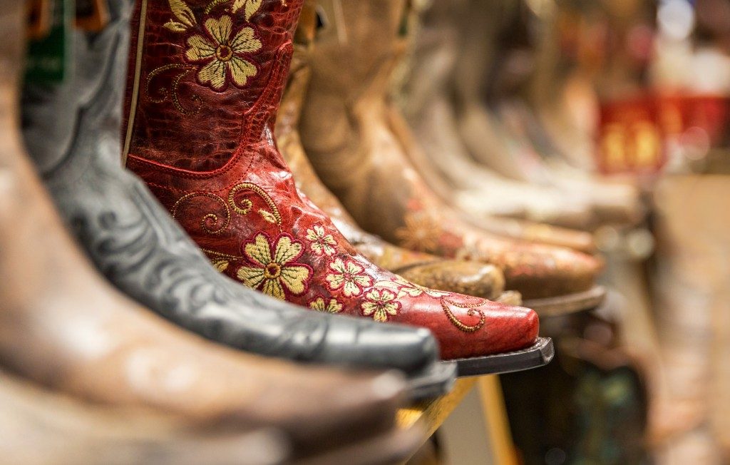 Boots on a rack