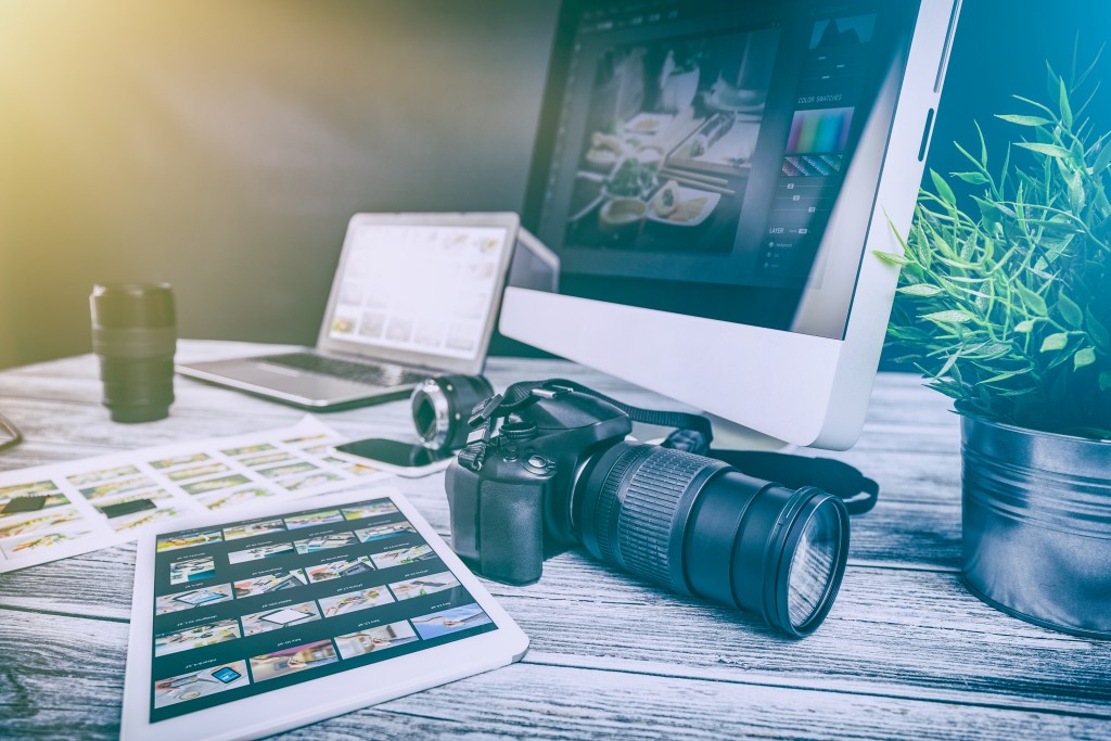 camera on a desk