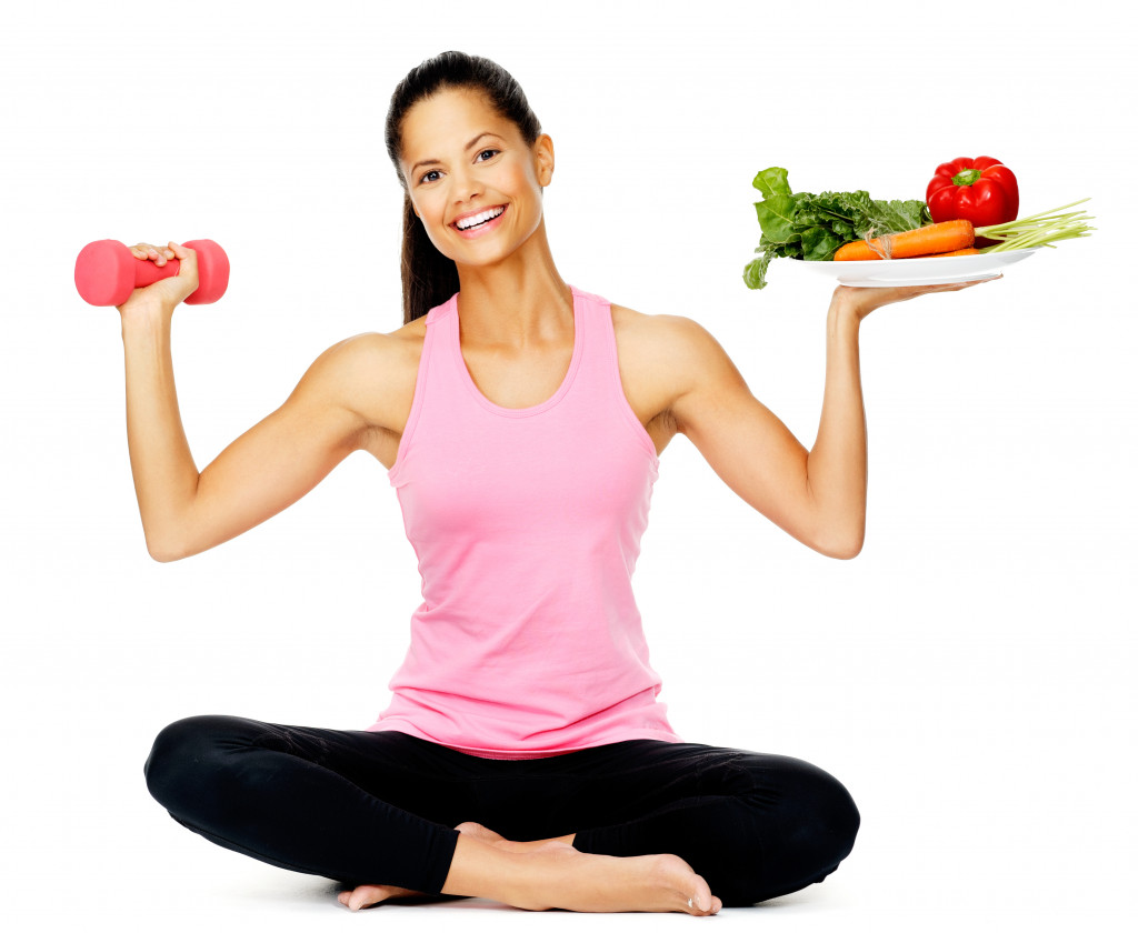 wellness with exercise and healthy eating