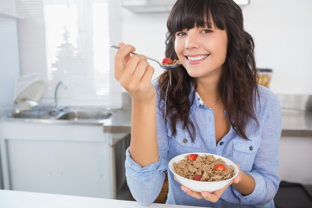 Woman eating