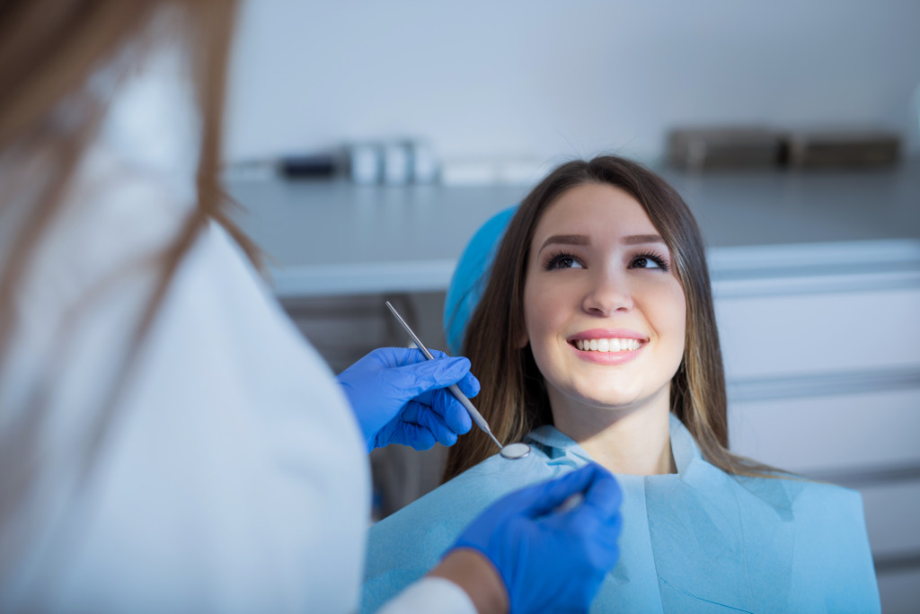 woman and her dentist