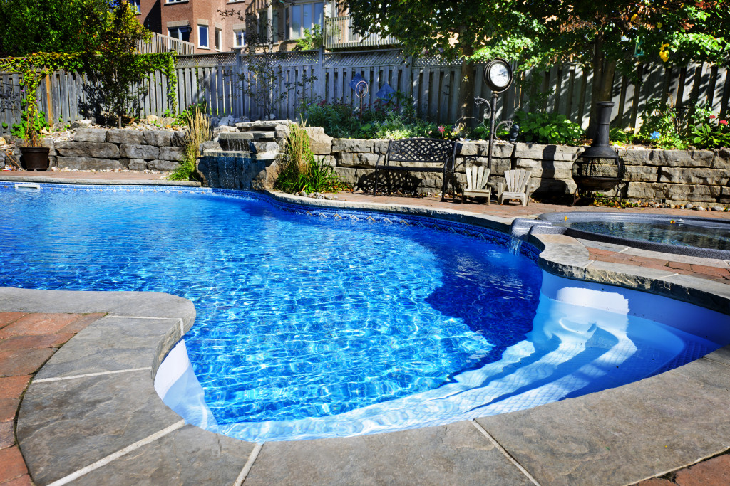 swimming pool in luxury home